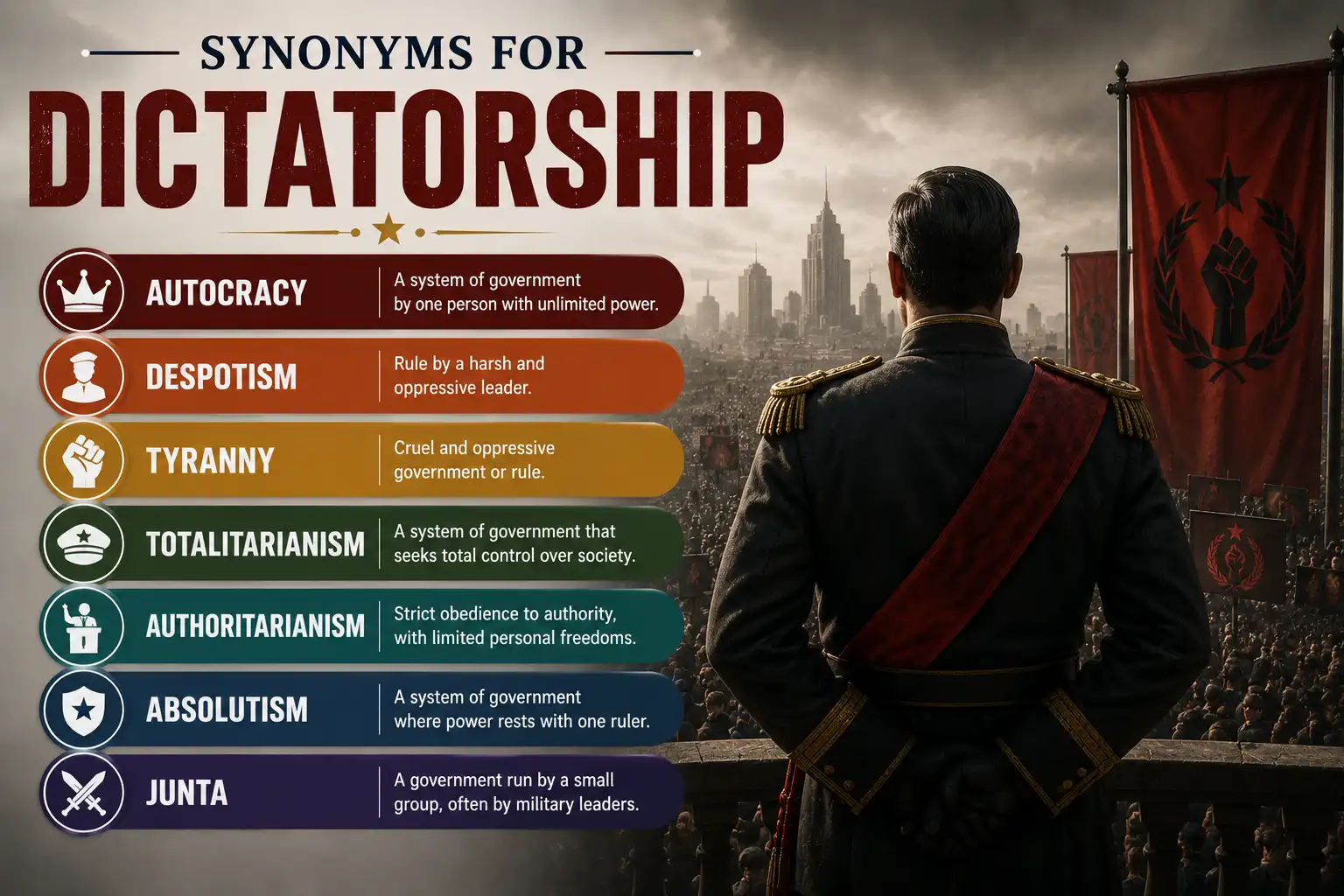 synonyms for dictatorship