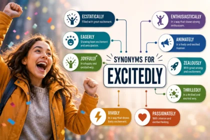 synonyms for excitedly