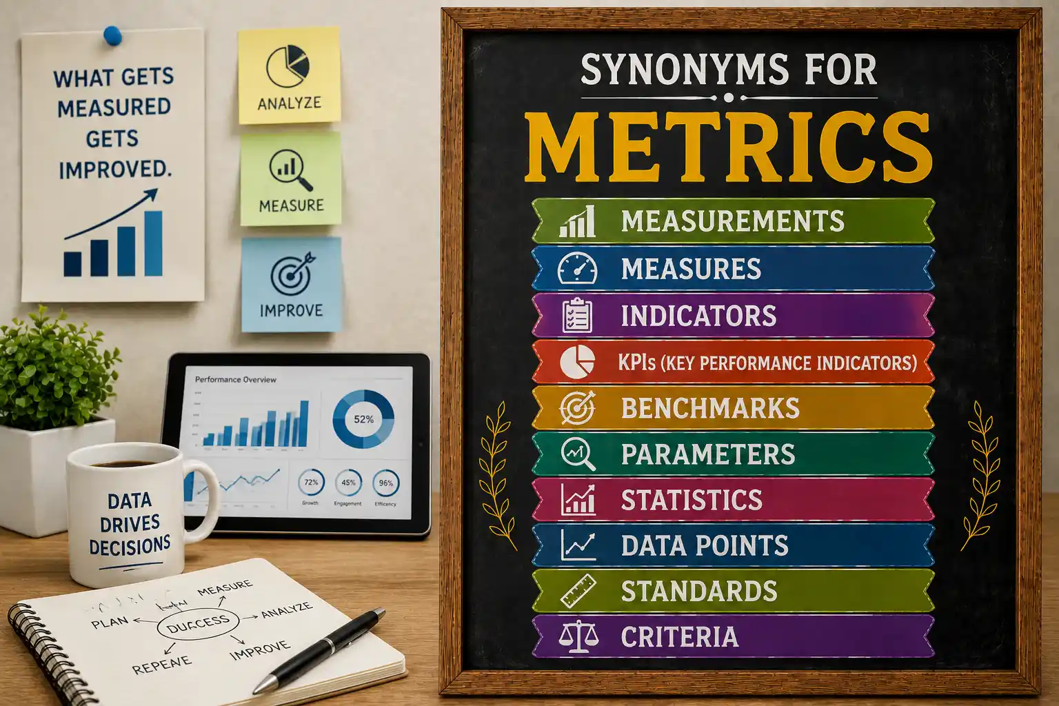 synonyms for metrics