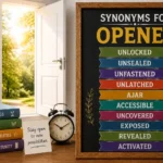 synonyms for opened