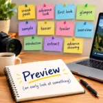 Synonyms for Preview