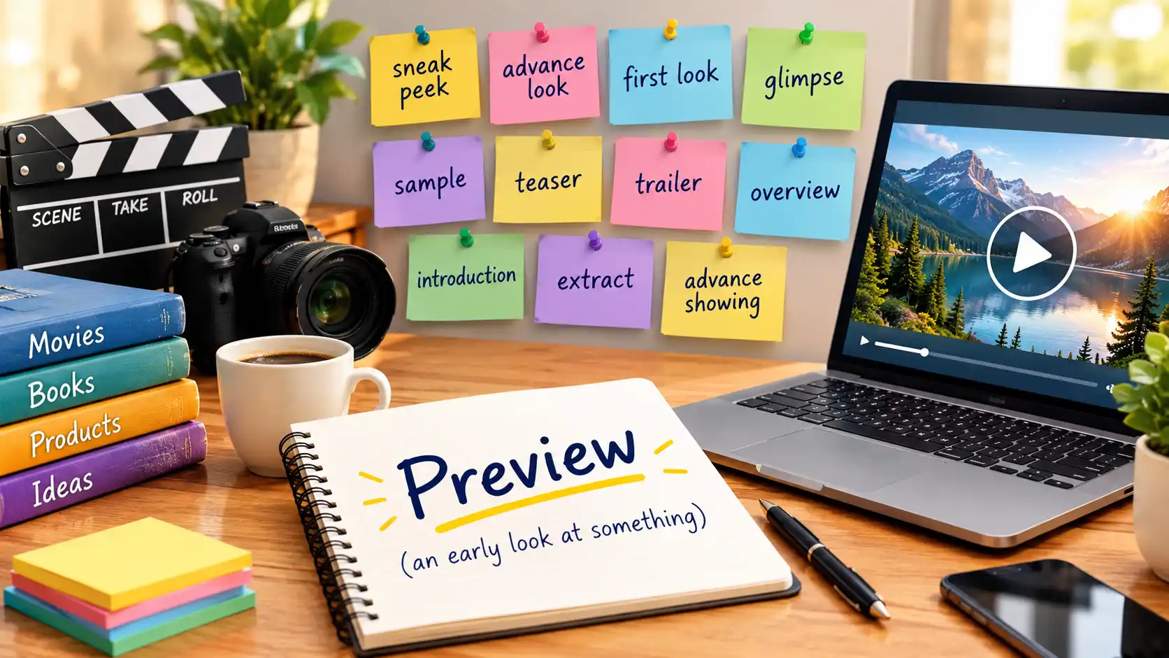 Synonyms for Preview