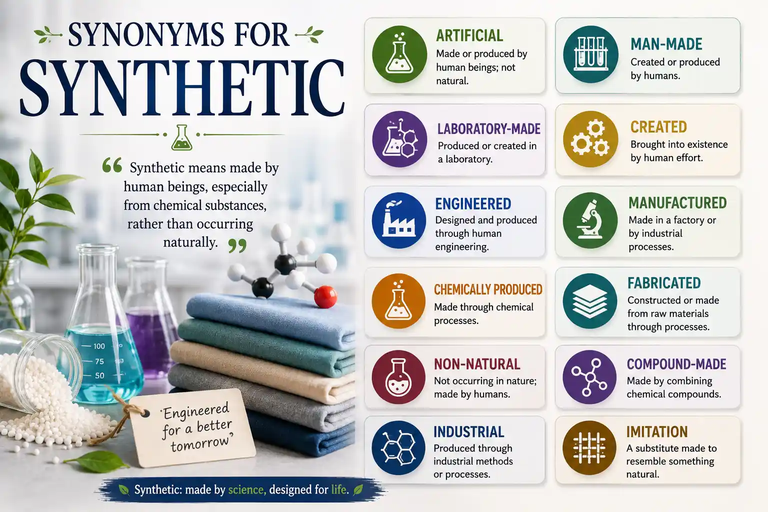 synonyms for synthetic